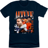 Jose Altuve Retro 90's Stack Houston MLBPA Tee